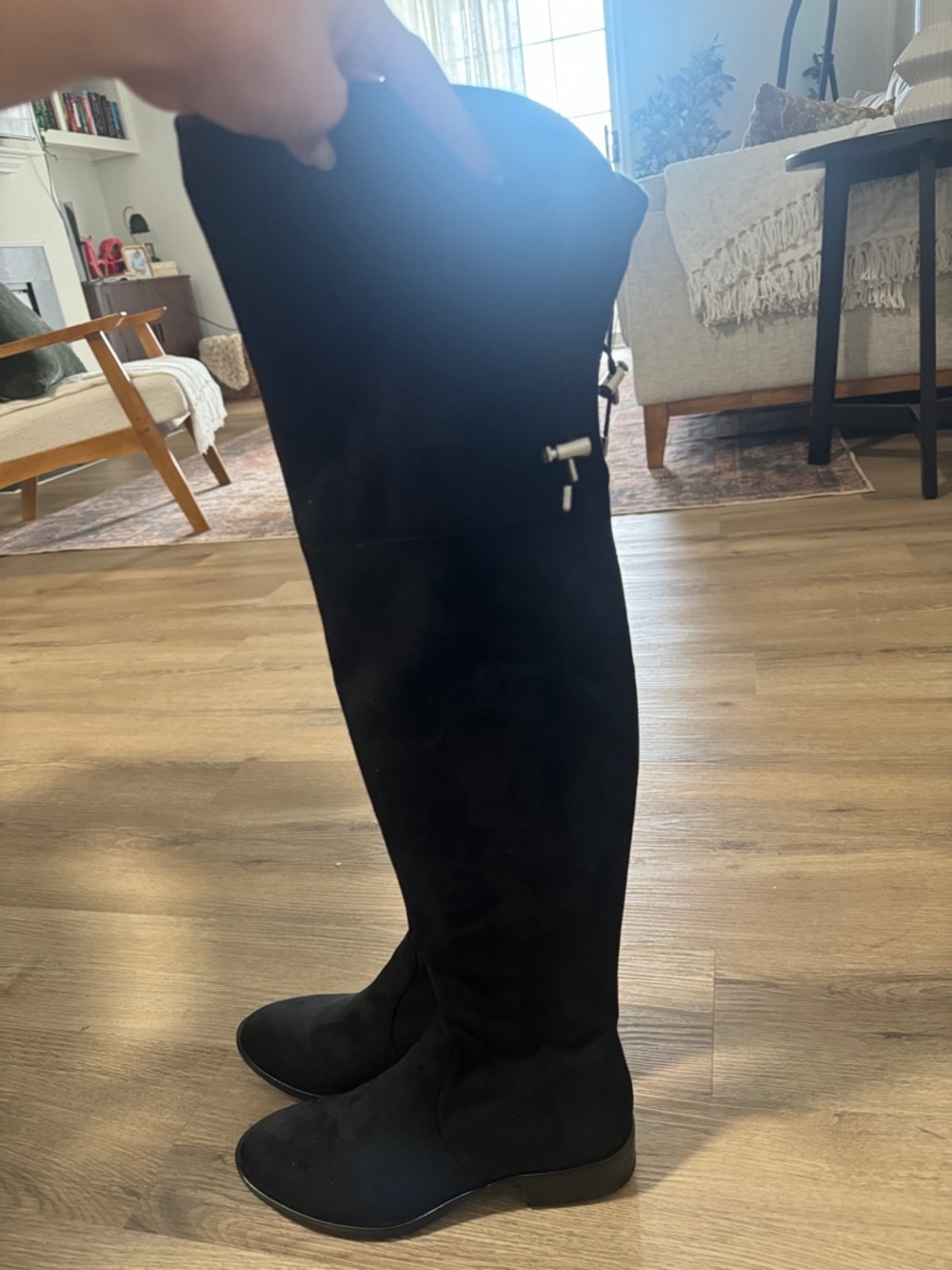 Sam Edelman Black Over-the-Knee Suede Boots